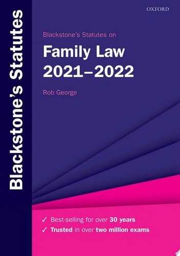 Blackstone's Statutes on Family Law 2021-2022