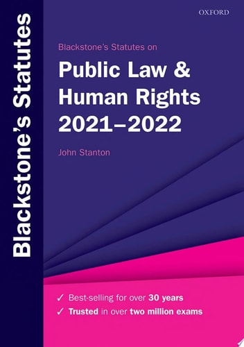 Blackstone's Statutes on Public Law & Human Rights
