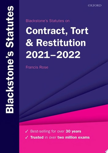 Blackstone's Statutes on Contract, Tort & Restitution