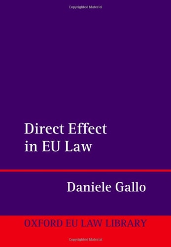Direct Effect in EU Law