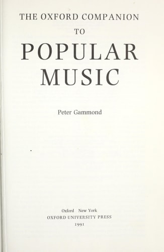 The Oxford Companion to Popular Music