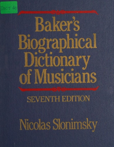 Biographical Dictionary of Musicians