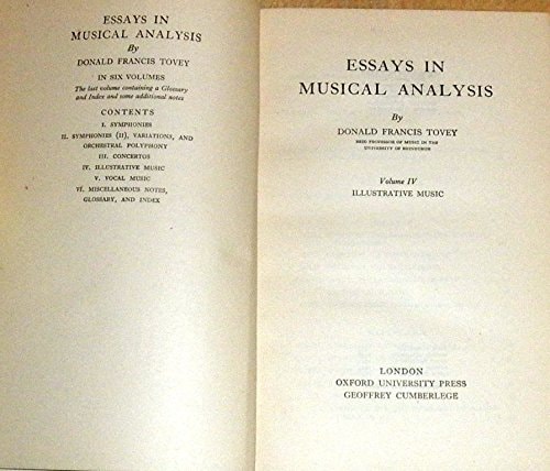 Essays in Musical Analysis, Volume 4: Illustrative Music