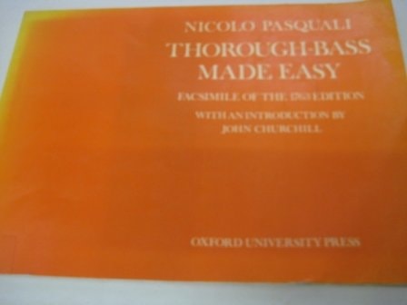 Thorough Bass Made Easy