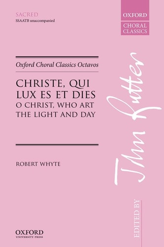 Christe, qui lux es et dies: O Christ, who art the light and day
