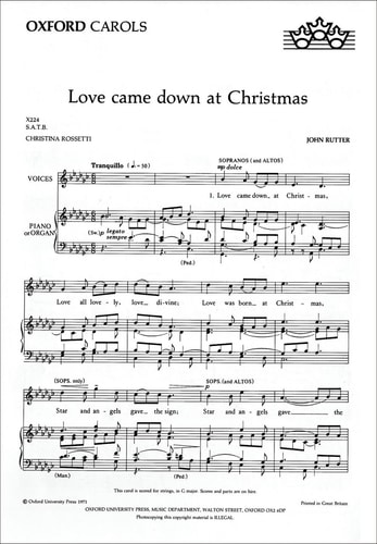 Love Came Down at Christmas
