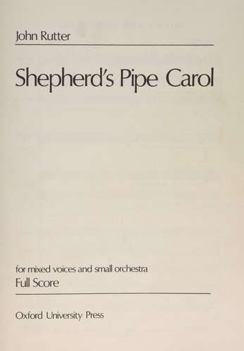 Shepherd's Pipe Carol: Full Score