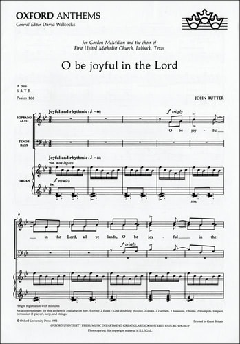 O Be Joyful in the Lord