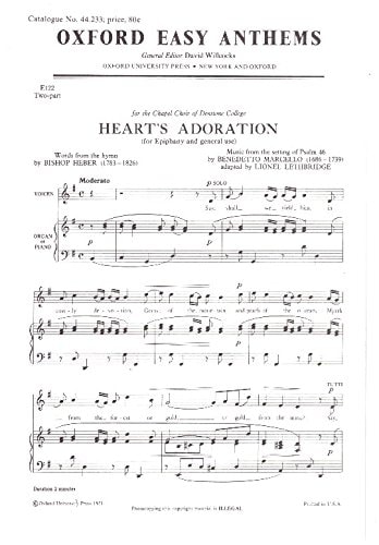 Heart's Adoration: Two-part Voices and Organ or Piano