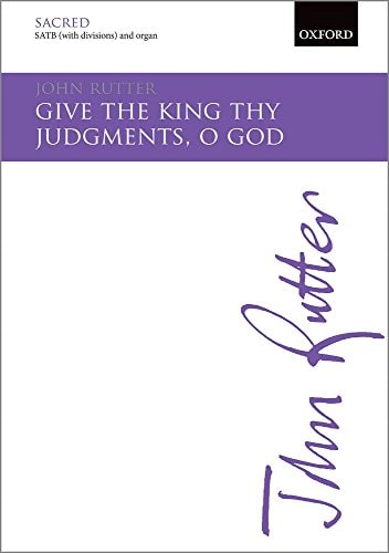 Give the King Thy Judgments, O God
