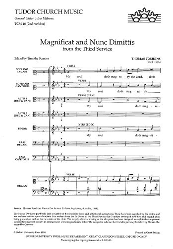 Magnificat and Nunc Dimittis: From the Third Service