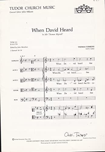 When David Heard: S.A.A.T.B. (Tudor Church Music)