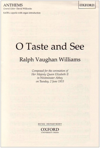 O Taste and See: SATB Vocal Score