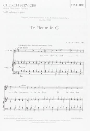 Te Deum in G: Vocal Score