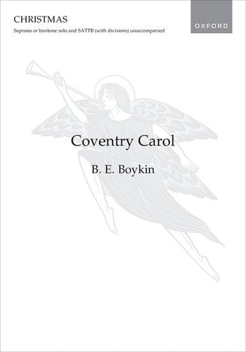 Coventry Carol Soprano Or Baritone Solo and SATTB (with Divisions) Unaccompanied