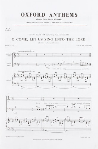 O Come, Let Us Sing Unto the Lord