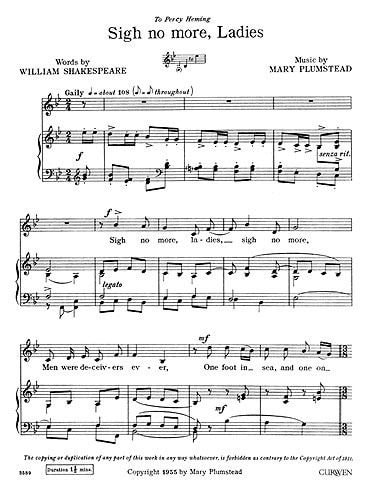 Sigh No More, Ladies: From 'In Windsor Forest'