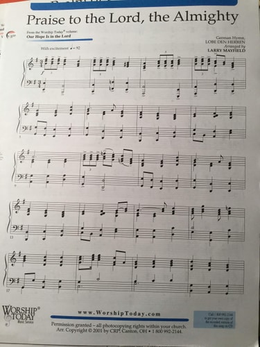 Praise to the Lord, the Almighty: SATB Version