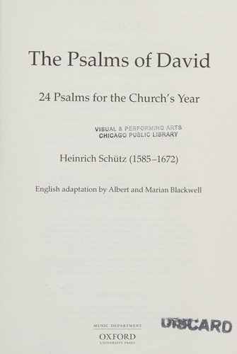 The Psalms of David: 24 Psalms for the Church's Year