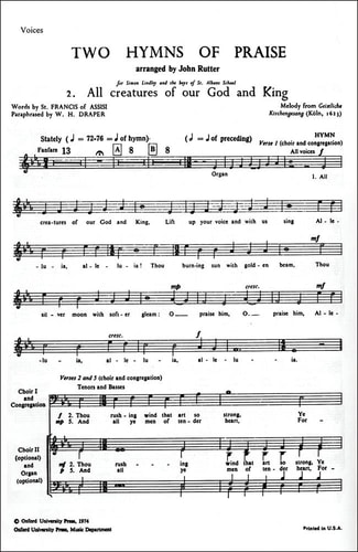 All Creatures of Our God and King: No. 2 of Two Hymns of Praise