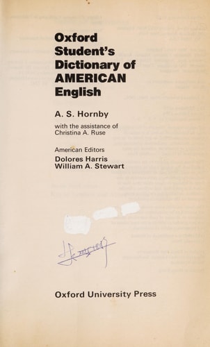 Oxford Student Dictionary of American English