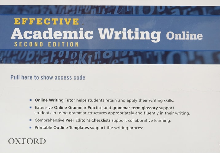 Effective Academic Writing: Student Access Code Card