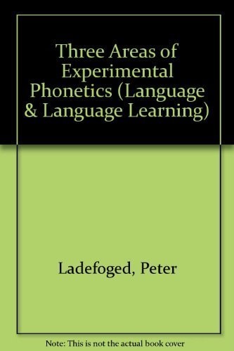 Three Areas of Experimental Phonetics