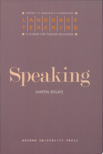 Speaking: A Scheme for Teacher's Education