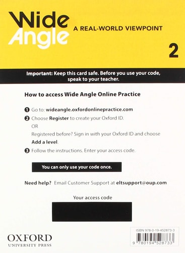 Wide Angle 2: Online Practice Student Access Card Pack