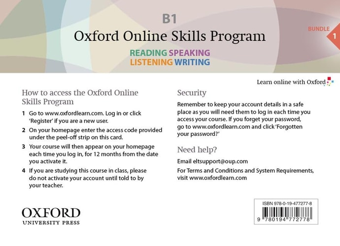 Oxford Online Skills Program: B1 General English Bundle 1