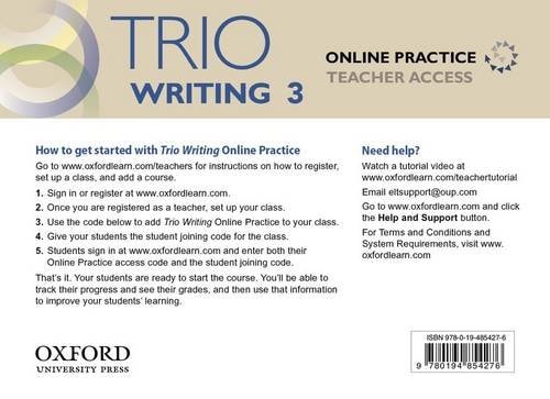 Trio Writing: Level 3: Online Practice Teacher Access Card: Building Better Writers From The Beginning
