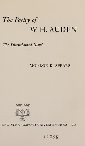 The Poetry of W. H. Auden: The Disenchanted Island