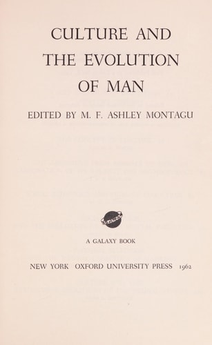 Culture and the Evolution of Man