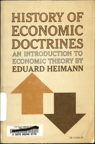 History of Economic Doctrine: An Introduction to Economic Theory