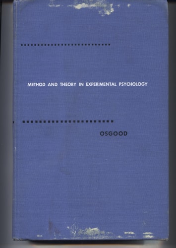 Method and Theory in Experimental Psychology
