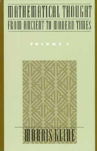Mathematical Thought from Ancient to Modern Times