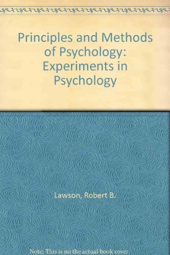 Experiments: Psychology Kit Principles and Methods