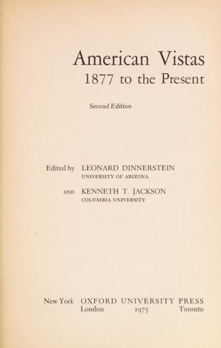 American Vistas: To the Present