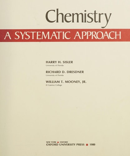 Chemistry: A Systematic Approach