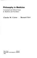Philosophy in Medicine: Conceptual and Ethical Issues in Medicine and Psychiatry