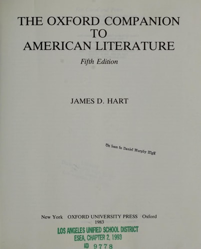 The Oxford Companion to American Literature