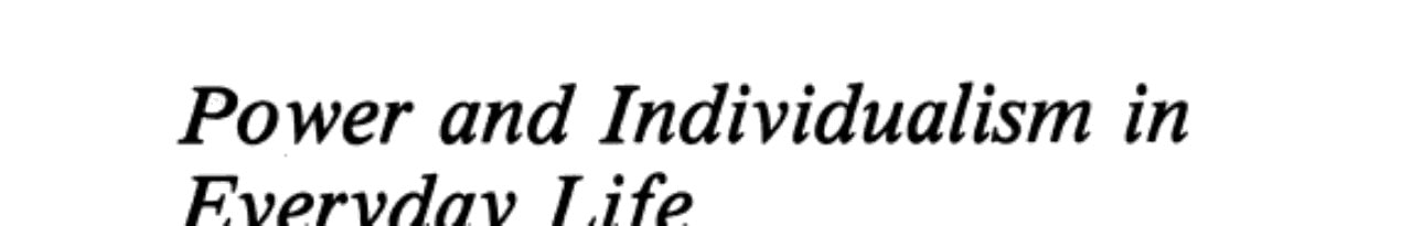 The Pursuit of Attention: Power and Individualism in Everyday Life