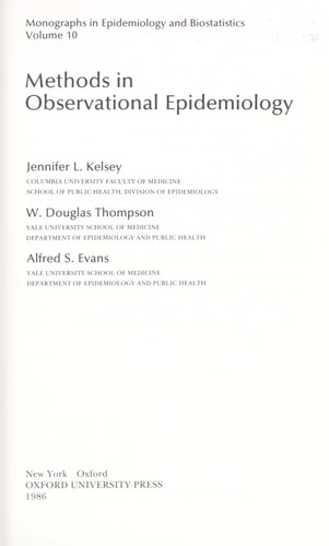 Methods in Observational Epidemiology