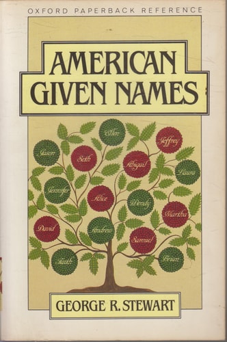 American Given Names: Their Origin and History in the Context of the English Language