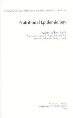 Nutritional Epidemiology