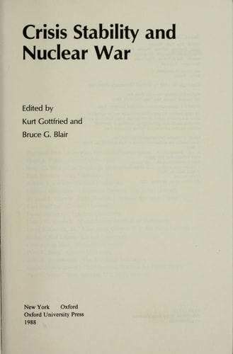 Crisis Stability and Nuclear War