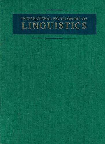 International Encyclopedia of Linguistics