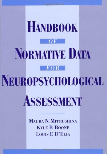 Handbook of Normative Data for Neuropsychological Assessment