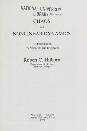Chaos and Nonlinear Dynamics: An Introduction for Scientists and Engineers