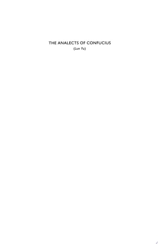 The Analects of Confucius: Lun Yu